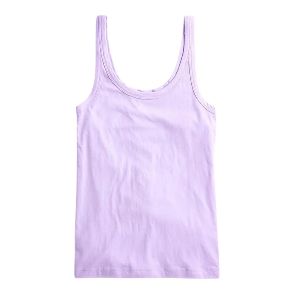 J Crew Feather Jersey Slim Fit Tank Top Primrose Purple Womens Size S